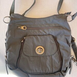 Baggallini Gray Backpack Bag with Silver Accents